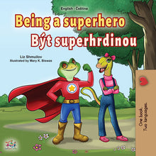 Bilingual-English-Czech-children_s-book-Being-a-superhero-cover