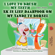 English-Afrikaans-Bilingual-bedtime-story-for-kids-I-Love-to-Brush-My-Teeth-Shelley-Admont-KidKiddos-cover