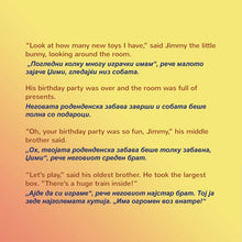English-Macedonian-Bilingual-childrens-book-I-Love-to-Share-Shelley-Admont-Page1