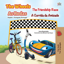 English-Portuguese-Portugal-Bilingual-kids-bedtime-story-Wheels-The-Friendship-Race-cover