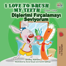 English-Turkish-Bilingual-children's-picture-book-Shelley-Admont-I-Love-to-Brush-My-Teeth-cover