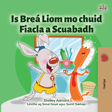 Irish-language-childrens-picture-book-I-Love-to-Brush-My-Teeth-Shelley-Admont-cover