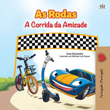 Portuguese-Portugal-Language-kids-cars-story-Wheels-The-Friendship-Race-cover