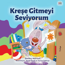 Turkish-language-childrens-book-about-bunnies-I-Love-to-Go-to-Daycare-cover