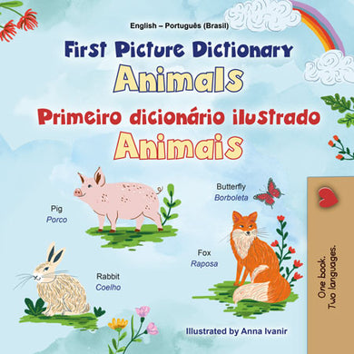 Animals-First-Picture-Dictionary-English-Portuguese-Braz-Bilingual-children-book-cover