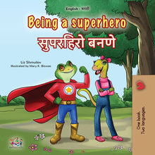 Being-a-Superhero-Liz-Shmuilov-English-Marathi-Bilingual-children-book-cover