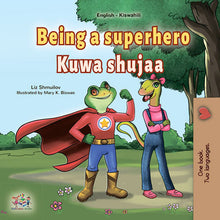 Being-a-Superhero-Liz-Shmuilov-English-Swahili-Kids-Book-Cover