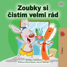 Czech-language-children's-picture-book-I-Love-to-Brush-My-Teeth-Shelley-Admont-KidKiddos-cover