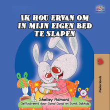 Dutch-language-kids-bunnies-book-Shelley-Admont-KidKiddos-I-Love-to-Sleep-in-My-Own-Bed-cover