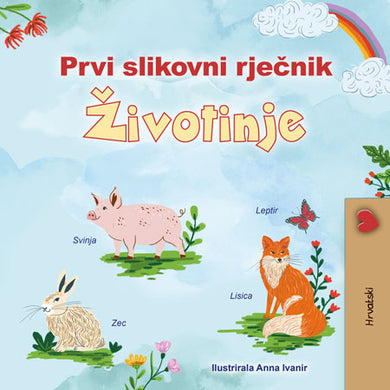 First-Picture-Dictionary-Animals-Croatian-children-book-cover