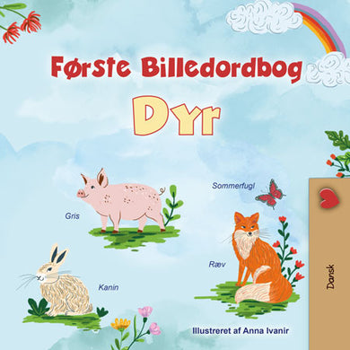 First-Picture-Dictionary-Animals-Danish-children-book-cover