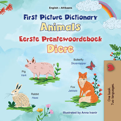 First-Picture-Dictionary-Animals-English-Afrikaans-Bilingual-children-book-cover
