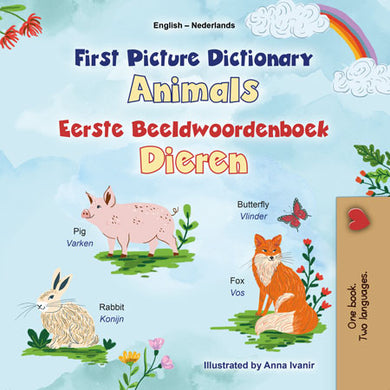First-Picture-Dictionary-Animals-English-Dutch-Bilingual-children-book-cover