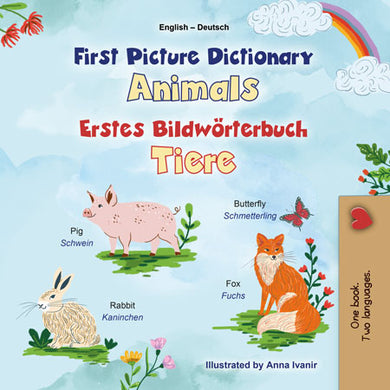First-Picture-Dictionary-Animals-English-German-Bilingual-children-book-cover