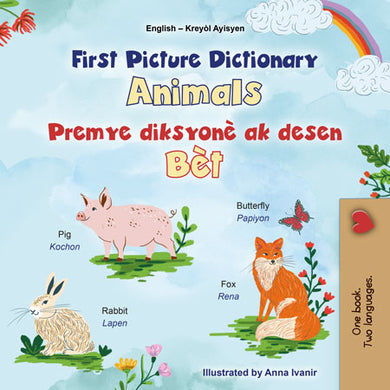 First-Picture-Dictionary-Animals-English-Haitian-Creole-children-book-cover