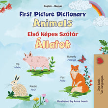 First-Picture-Dictionary-Animals-English-Hungarian-Bilingual-children-book-cover