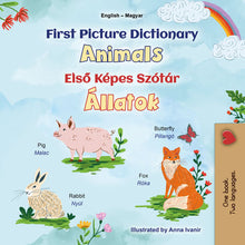 First-Picture-Dictionary-Animals-English-Hungarian-Bilingual-children-book-cover