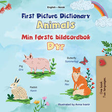 First-Picture-Dictionary-Animals-English-Norwegian-Bilingual-children-book-cover