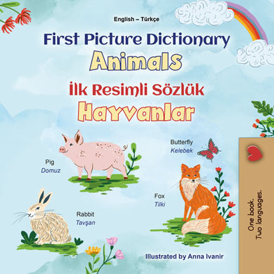 First-Picture-Dictionary-Animals-English-Turkish-Bilingual-children-book-cover