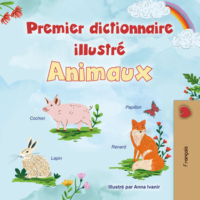 First-Picture-Dictionary-Animals-French-children-book-cover