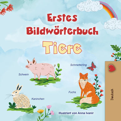 First-Picture-Dictionary-Animals-German-children-book-cover
