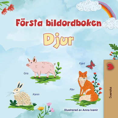 First-Picture-Dictionary-Animals-Swedish-children-book-cover