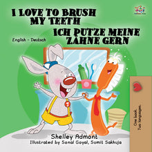 German-Bil-language-childrens-bedtime-story-I-Love-to-Brush-My-Teeth-Shelley-Admont-cover