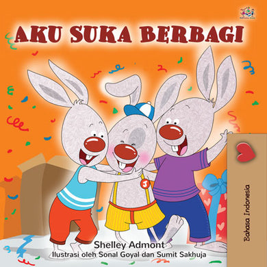 Children's book cover with three cartoon bunnies hugging on an orange background