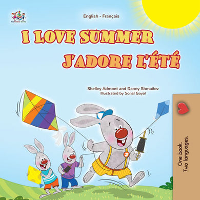 I-Love-Summer-Shelley-Admont-English-French-Kids-Book-cover