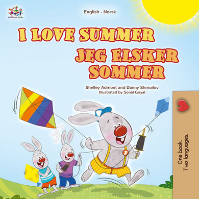 I-Love-Summer-Shelley-Admont-English-Norwegian-Bilingual-children-book-cover