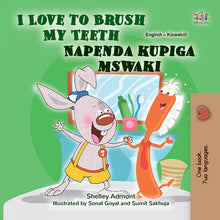 I-Love-to-Brush-My-Teeth-Shelley-Admont-English-Swahili-Kids-book-cover