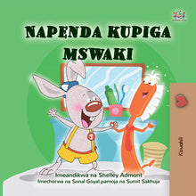 I-Love-to-Brush-My-Teeth-Shelley-Admont-Swahili-Kids-book-cover