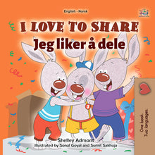 I-Love-to-Share-Shelley-Admont-English-Norwegian-Kids-book-cover