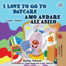 Italian-English-I-Love-to-Go-to-Daycare-Shelley-Admont-Kids-book-cover