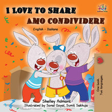 English-Italian-Bilingual-children's-bunnies-book-Shelley-Admont-I-Love-to-Share-cover