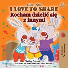 English-Polish-Bilingual-children's-bunnies-book-Shelley-Admont-I-Love-to-Share-cover