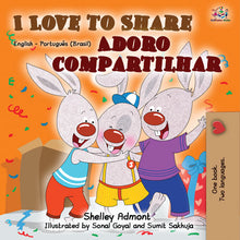 English-Portuguese-Bilingual-children's-bunnies-book-Shelley-Admont-I-Love-to-Share-cover