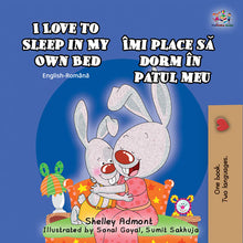 English-Romanian-Bilingual-Children's-picture-book-I-Love-to-Sleep-in-My-Own-Bed-cover