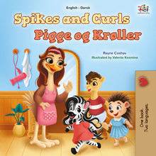 Spikes-and-Curls-Rayne-Coshav-English-Danish-children-book-cover
