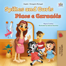 Spikes-and-Curls-Rayne-Coshav-English-Portuguese-Portugal-children-book-cover