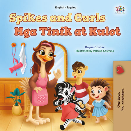 Spikes-and-Curls-Rayne-Coshav-English-Tagalog-children-book-cover