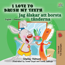 Swedish-Bil-language-childrens-bedtime-story-I-Love-to-Brush-My-Teeth-Shelley-Admont-cover