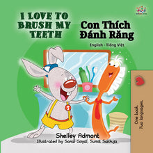 Vietnamese-Bil-language-childrens-bedtime-story-I-Love-to-Brush-My-Teeth-Shelley-Admont-cover