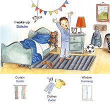 Words-in-Pictures-My-Day-English-Irish-Bilingual-book-page4