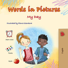 Words-in-Pictures-My-Day-English-children-book-cover
