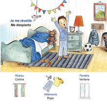 Words-in-Pictures-My-Day-French-Spanish-Kids-Book-page4