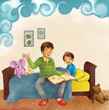 Gujarati-language-children's-picture-book-Goodnight,-My-Love-page1