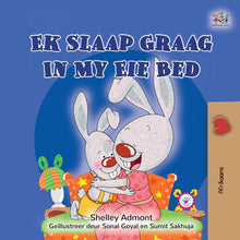 Afrikaans-language-childrens-Book-I-Love-to-Sleep-in-my-own-bed-Shelley-Admont-cover