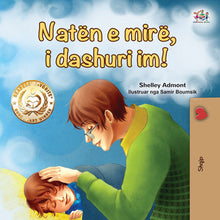 Albanian-language-children's-picture-book-Goodnight,-My-Love-cover