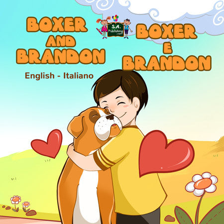 English-Italian-Bilingual-children's-dogs-bedtime-story-Boxer-and-Brandon-cover